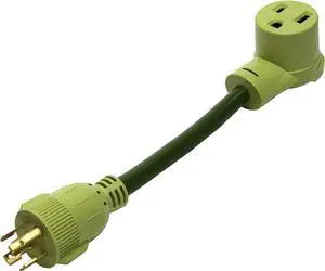 NemaTech NEMA L14-30P To 6-50R, 12 AWG, 30AMP for Generators Welder Tesla Electric Vehicle EV Adapter Cable (1 ft)