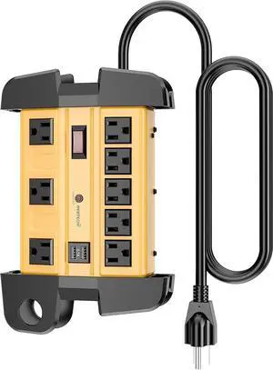 8 Outlets Heavy Duty Surge Protector Power Strip with 2 USB Ports,1800 Joules 9 Feet Power Cord and Wide Spaced for Office,Workspace,Factory,School,ETL Listed. 8 Outlets Heavy Duty Surge Protector Power Strip with 2 USB Ports,1800 Joules 9 Feet Power Cord and Wide Spaced for Office,Workspace,Factory,School,ETL Listed.