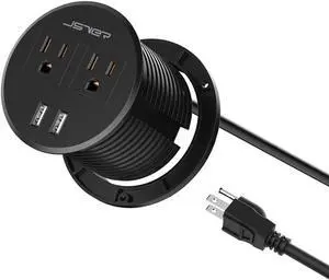 Desktop Power Grommet JSVER Mini Desktop Power Strip Hide Recessed Power Grommet Socket with 2 AC Outlets and 2 USB Charging Ports,Cable for a 3-1/8 Inch Desk Hole for Kitchen Table/Conference Room Desktop Power Grommet JSVER Mini Desktop Power Strip Hide Recessed Power Grommet Socket with 2 AC Outlets and 2 USB Charging Ports,Cable for a 3-1/8 Inch Desk Hole for Kitchen Table/Conference Room