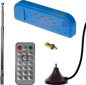 Nooelec NESDR Mini 2+ 0.5PPM TCXO RTL-SDR & ADS-B USB Receiver Set w/Antenna, Mount & Female SMA Adapter. RTL2832U & R820T2 Tuner. Low-Cost Software Defined Radio for Windows, Mac OS & Linux