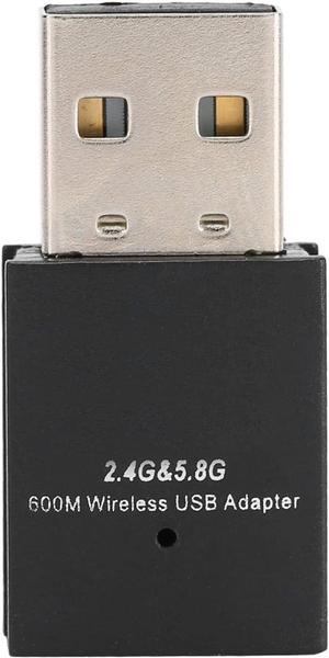 eboxer-1 USB Bluetooth Dongle 600Mbps USB Network Adapters 2.4G/5.8G Dual Band Bluetooth Network Receiver for PC Laptop Desktop Compatible with Win10/8/8.1/7/ XP/Vista/for Android
