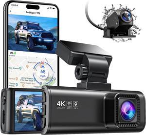 F7N 4K Dual Dash Cam with 64GB Card, Built-in WiFi GPS Front 4K/2.5K and Rear 1080P Dual Dash Camera for Cars,3.18 inch Display,170 Deg Wide Angle Dashboard Camera Recorder,Support 256GB Max