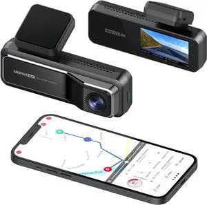 Miofive Car Dash Cam with GPS and Speed  4K Front Dash Camera with 5G WiFi, 2160P UHD Recorder, Built-in 64G eMMC Storage, Night Vision, G-Sensor, Motion Detection and Parking Mode with Time Lapse