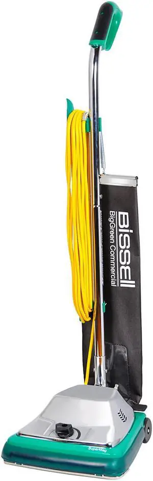 Bissell BigGreen Commercial BG101 ProShake Comfort Grip Handle Upright Vacuum with Magnet, 870W, 12" Vacuum Width Bissell BigGreen Commercial BG101 ProShake Comfort Grip Handle Upright Vacuum with Magnet, 870W, 12" Vacuum Width