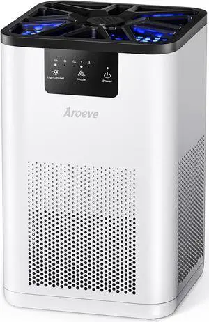 Air Purifiers for Bedroom Air Purifier With Aromatherapy Function For Pet Smoke Pollen Dander Hair Smell 20dB Air Cleaner For Bedroom Office Living Room, MK06- White(Available for California)