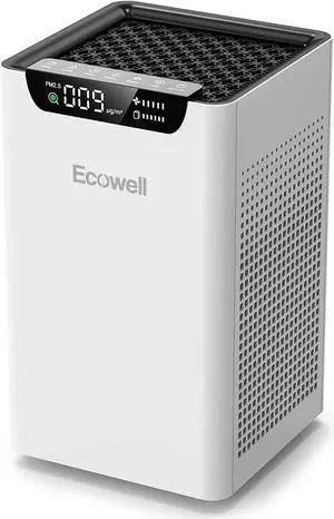 ECOWELL Air Purifiers for Home Large Room Up to 1185Ft² with Air Quality Monitor,Dual Sides Air Intake Air Purifier for Bedroom Office Living Room for Pets, Dust Smoke PoIIen Dander Smell EAP260
