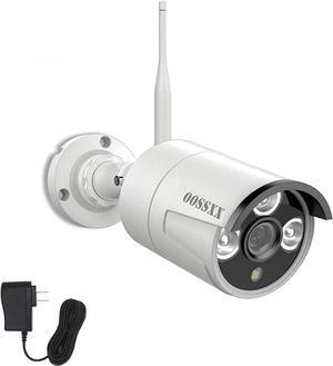 OOSSXX Microphone Inside Outdoor Security 1080P Camera, IP67 Waterproof WiFi Camera, Wireless Surveillance Camera with Night Vision Wireless 1080P Extend Camera for Old System