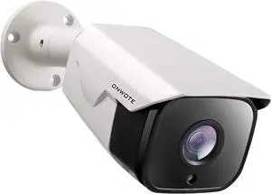 ONWOTE 4K 8MP PoE IP Security Camera, AI Human Vehicle Detection, 3840x2160P, 128° Field of View, Video Audio, Indoor Outdoor, Add-on Camera to PoE NVR System