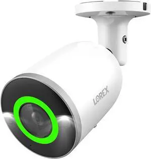 Lorex 4K Deterrence Bullet AI PoE IP Wired Add-On Metal Home Security Camera - Smart Security Lighting, Color Night Vision, and Smart Motion Detection Plus