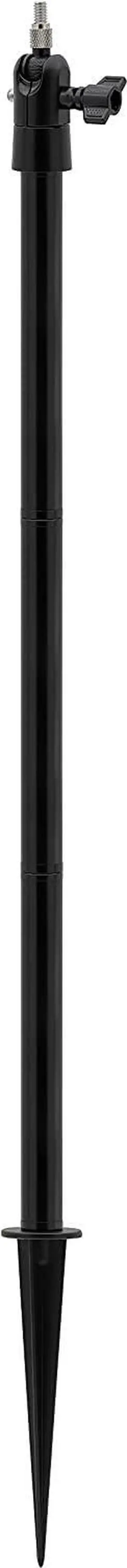 Holicfun Security Camera Ground Stake, Heavy Duty Stand Mount with Adjustable Angle and Height for Ring, Blink, Arlo, Eufy, Wyze, Google Nest, Simplisafe Cameras and Solar Panels (Black)