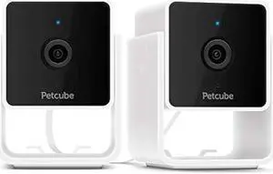 Petcube Pack of 2 Cam Indoor Wi-Fi Pet and Security Camera with Phone App, Pet Monitor with 2-Way Audio and Video, Night Vision, 1080p HD Video and Smart Alerts for Ultimate Home Security (2 Pack)