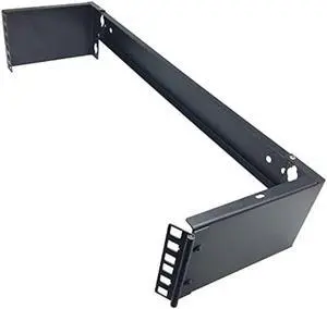 Jingchengmei 2U 19-inch Hinged Wall Mount Patch Panel Bracket- 6-inch Deep Foldable Horizontal Rack for 19 Networking Equipments (JCM-HWMB2U)
