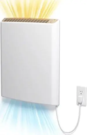 Envi Plug-in Electric Panel Wall Heaters for Indoor Use, Energy Efficient 24/7 Heating w/Safety Sensor Protection, Patented Quiet Fan-less Design, Easy 2-Min Install, Space Heater, Made in USA