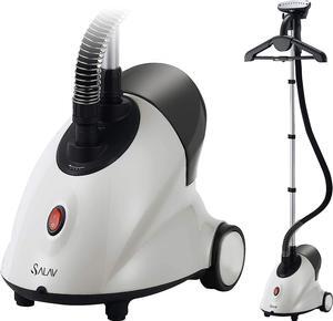 GS18-DJ Standing Garment Steamer with Roll Wheels for Easy Movement, 1.8L Water Tank for 1 Hour Continuous Steaming, Adjustable Pole for Storage, 1500 watts, Includes Descaler Packet, White