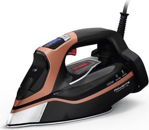 Rowenta Steam Force Pro Stainless Steel Soleplate Steam Iron for Clothes 400 Microsteam Holes, Cotton, Wool, Poly, Silk, Linen, Nylon, Professional Results 1850 Watts Ironing DW9540