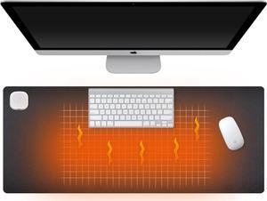 Mymyth Heated Desk Pad for Hand or Foot Warmer - 8-Heating Levels Black