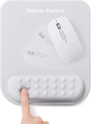 Superfine Fiber Soft Memory Foam Ergonomic Mouse Pad with Wrist Rest Support, Comfortable Large Gray Mousepad with Non-Slip Base for Computer, Gaming, Office, etc Superfine Fiber Soft Memory Foam Ergonomic Mouse Pad with Wrist Rest Support, Comfortable Large Gray Mousepad with Non-Slip Base for Computer, Gaming, Office, etc