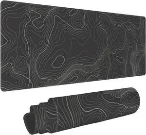 Echoserein,Topographic Contour Gaming Mouse Pad Large XL Long Extended Pads Big Mousepad Keyboard Mouse Mat Desk Pad Home Office Decor Accessories for Computer Pc Laptop,Rubber