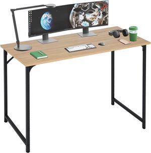 39 inch Computer Desk Home Office Desk Writing Study Table Modern Simple Style PC Desk with Metal Frame Gaming Desk Workstation for Small SpaceNature
