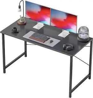 BANTI Computer Desk, 47 inch Home Office Desk, Modern Simple Style PC Table for Home, Office, Study, Writing, Black