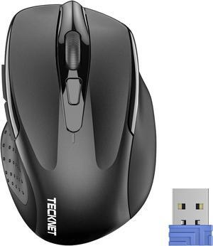 Wireless Mouse 2.4G Ergonomic Optical Mouse Computer Mouse for Laptop PC Computer Chromebook Notebook 6 Buttons 24 Months Battery Life 2600 DPI 5 Adjustment Levels