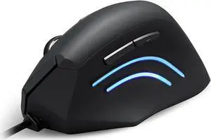Perixx PERIMICE-508, Wired Programmable Vertical Ergonomic Mouse - 1000/1600 dpi - 5 Programmable Button - Natural Ergonomic Vertical Right handed Design