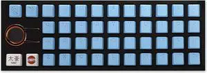 TAI-HAO 42 Rubber Gaming Keycaps Compatible with All MX Types Keyboards - Neon Blue