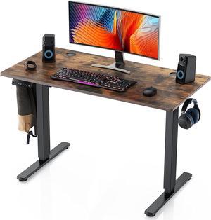 Sweetcrispy Adjustable Height x 24 Inches Electric Standing Computer Home Office Desk Ergonomic Workstation with 3 Memory Controller, 40", Rustic Brown