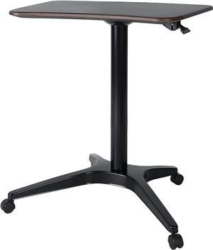 Mobile Desk, Pneumatic Adjustable Height Laptop Desk, Ergonomic Design, Sit and Stand Mobile, Excellent Lectern for Classrooms, Offices, and Home!(Black)