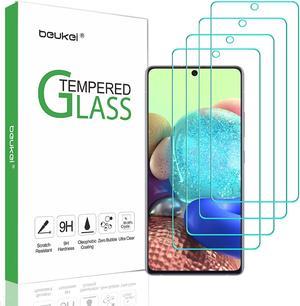 4 Pack Beukei Compatible for Samsung Galaxy A71 4G5G  A72 4G5G  A73 5G Screen Protector Tempered Glass 67 inch Touch SensitiveCase Friendly 9H Hardness