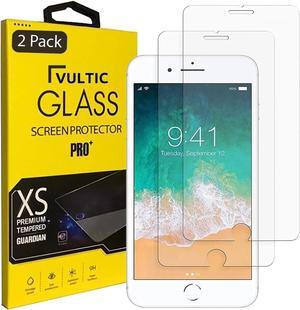 Vultic 2 Pack Screen Protector for iPhone 8 Plus  7 Plus  6S Plus  6 Plus 55 inch Case Friendly Tempered Glass Film Cover
