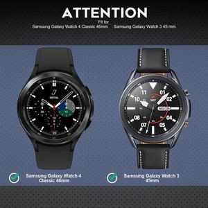 5 Pack Orzero Compatible for Samsung Galaxy Watch 4 Classic 46mm Galaxy Watch 3 45mm Garmin Forerunner 55 45 45S Tempered Glass Screen Protector 25D Arc Edges BubbleFree Lifetime Replacement