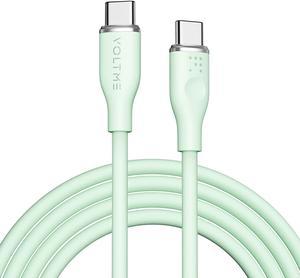 VOLTME 60W USB C to USB C Cable 6ft/1.8M, USB 2.0 Type C Charging Cable Fast Charge Cord for MacBook Pro 2020/2019, iPad Pro 2020/2019, iPad Air 4/5, MacBook Air 2020/2019, Galaxy S21, Switch (Green)