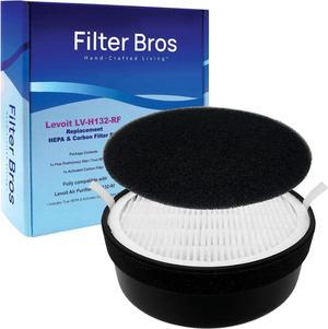 Filter Bros LV-PUR131-RF compatible with LEVOIT True HEPA Replacement  Filter set Air Purifier with Thick Activated Carbon Pre-Filter for  LV-PUR131