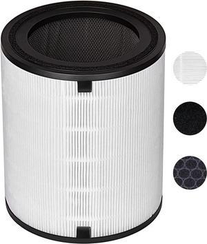Filter Bros LV-H132 compatible with LEVOIT True HEPA Air Purifier  Replacement Filter set with Highly Efficient Thick Activated Carbon  Pre-Filter for