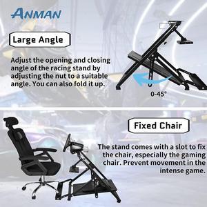 Anman Racing Steering Wheel Stand fit Logitech G25 G27 Thrustmaster NO  Pedal Steering Wheel