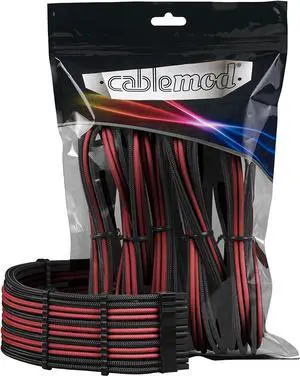 CableMod Pro ModMesh Sleeved Cable Extension Kit (Carbon + Red) CableMod Pro ModMesh Sleeved Cable Extension Kit (Carbon + Red)