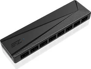 EZDIY-FAB ARGB PWM Fan Hub for PC Case Fan, 8 PWM Ports+8 ARGB Ports, 12V RGB/ 5V ARGB Motherboard Sync, PWM Functional Fan Adapter, Two Lighting Systems, Easy Cable Management.