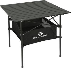 Rock Cloud Portable Camping Table Aluminum Folding Camp Table Lightweight Outdoor for Camping Hiking Picnic Backpacking, 28 x 28