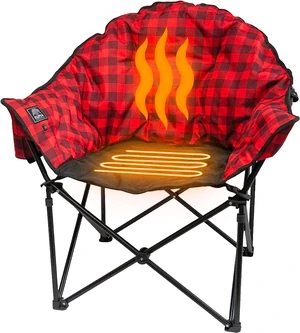 Kuma Outdoor Gear Lazy Bear Heated Chair 1, Red Plaid Kuma Outdoor Gear Lazy Bear Heated Chair 1, Red Plaid
