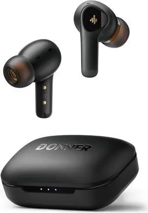 Donner Noise Cancelling Wireless Earbuds, Bluetooth 5.2 Earphones with 4 Mic Clear Calls, 12mm Drivers, App for Custom EQ, 32H Playtime, Fast Charging, Transparency - Dobuds ONE,Black Donner Noise Cancelling Wireless Earbuds, Bluetooth 5.2 Earphones with 4 Mic Clear Calls, 12mm Drivers, App for Custom EQ, 32H Playtime, Fast Charging, Transparency - Dobuds ONE,Black