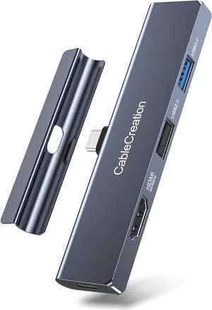 USB C Hub for iPad Pro 2021 2020 M1 12.9 11 inch/iPad Air 5 4, CableCreation 5 in 1 iPad Adapter Dongle with HDMI 4K@60Hz, USB 2.0, USB 3.0, USB-C 100W PD & 3.5mm Audio Jack, iPad Mini 6 Accessories