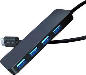 4 Port USB C Hub USB C to USB Hub 3.0 Multiport Adapter Type C USB Splitter with Extension Cable USB C Mini Hub for Laptop MacBook pro Notebook PC OTG for iPhone iPad pro Galaxy Surface Pro