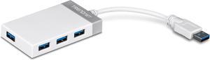 TRENDnet 4-Port USB 3.0 Compact Mini Hub with Built in USB 3.0 Cable, Plug & Play, Compatible with: Linux, Windows, Mac, Nintendo Switch, Backwards Compatible with USB 2.0, TU3-H4E