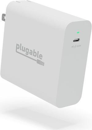 Plugable 140W USB C Charger, GaN Wall Charger for Laptop, PD 3.1 (EPR) Power Adapter, Replacement Charger for MacBook Pro, MacBook Air iPad Pro, Surface and USB-C Devices, Portable Charger