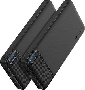 2-Pack 10000mAh USB C Output Portable Charger Power Bank Fast Charging Portable Phone Charger External Battery Pack for iPhone  Google LG and Heated Vest