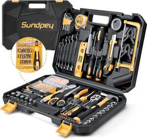 Sundpey Home Tool Kit 257 PCs - Household Portable Repair Outils Complete General Hand Tool Set - Mechanic Tools for Men Women with Wrench Set & Screwdriver Set & Socket Set & Tool Box Storage Case