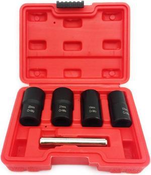 NORTOOLS 5 PCS 1/2 Dr. Twist Socket Set Nut and Bolt Extractor Tool Kit