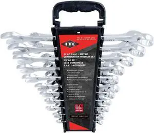 ITC 22-Piece S.A.E./Metric Combination Wrench Set, 20217
