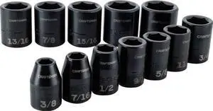 CRAFTSMAN Impact Socket Set, SAE, 1/2", 12Piece (CMMT15884)
